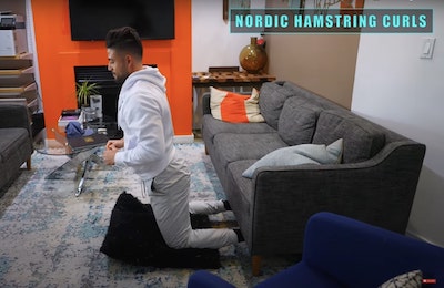 Nordic hamstring uppe